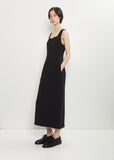 Cotton Linen Gabardine Dress — Black