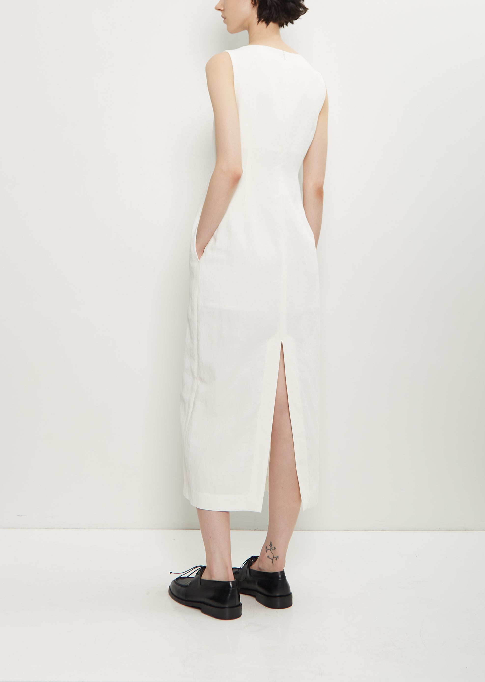 Auralee Cotton Linen Gabarine Dress White Size: 2 Auralee Cotton Linen Gabarine Dress White Size: 2
