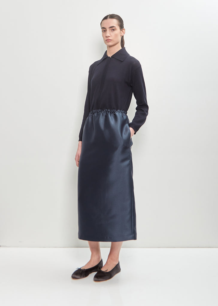 Technical Satin Tube Skirt