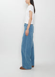 Finx Corduroy 5-Pocket Wide Pants — Dusty Blue