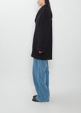 Wool Herringbone Shawl Collar Coat