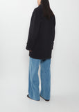 Wool Herringbone Shawl Collar Coat