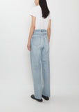Faded Heavy Denim Center Pleated Pants