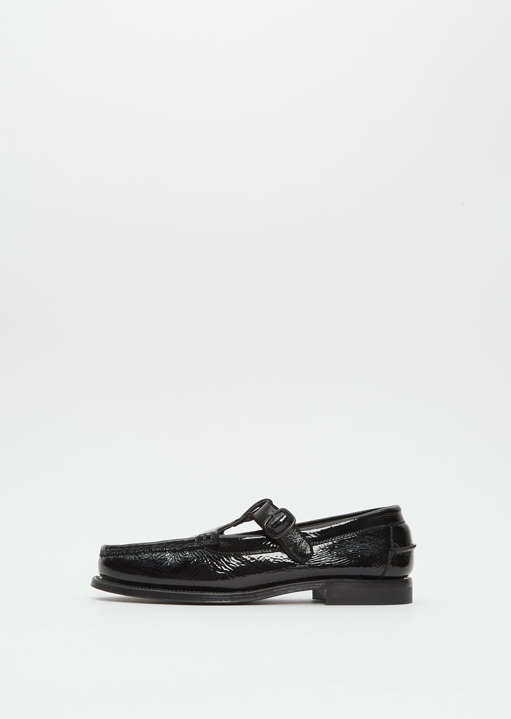 Ranger Glossed-leather Brogues In Black