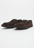 Suede Boat Shoes — Dark Brown