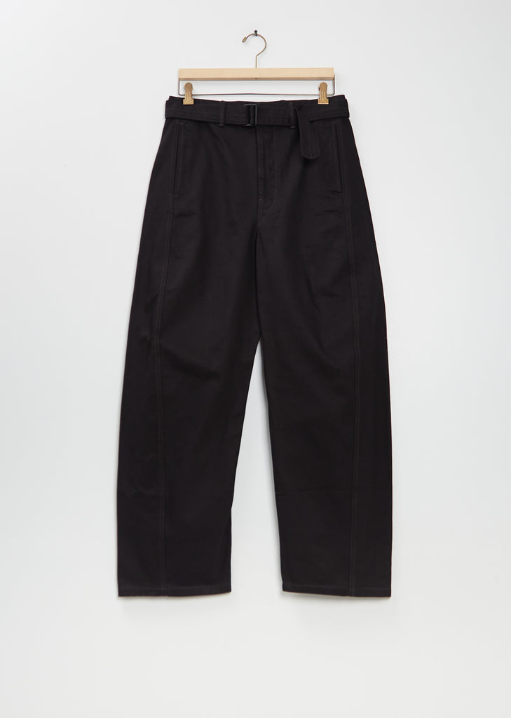Twisted Belted Cotton Denim Pants