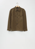 Workwear Cotton Denim Overshirt — Moss Green