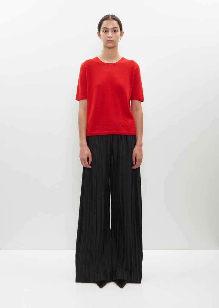 Pleated Poly-Wool Gala Pant