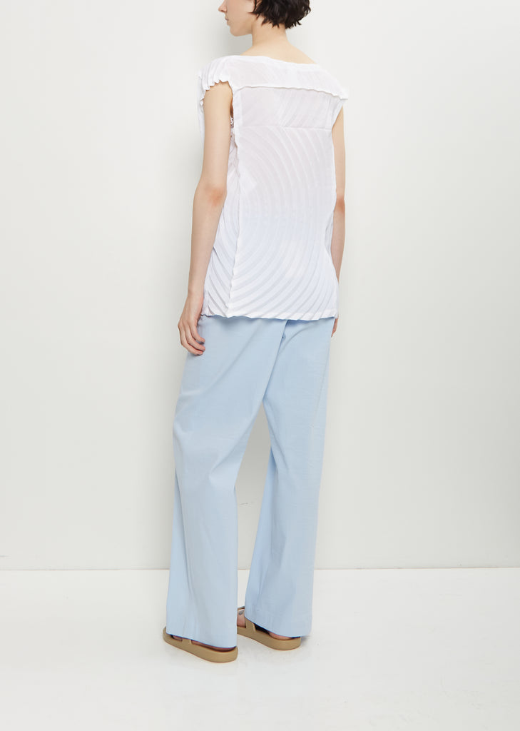 Washi Paper Wide Leg Pants — Light Blue