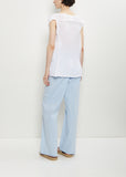 Washi Paper Wide Leg Pants — Light Blue