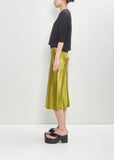 Silk Sati Skirt — Olive