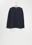 Marine Long Sleeve Cotton T-Shirt — Midnight