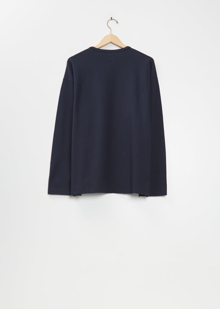 Marine Long Sleeve Cotton T-Shirt — Midnight