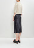 Silk Sati Skirt — Black