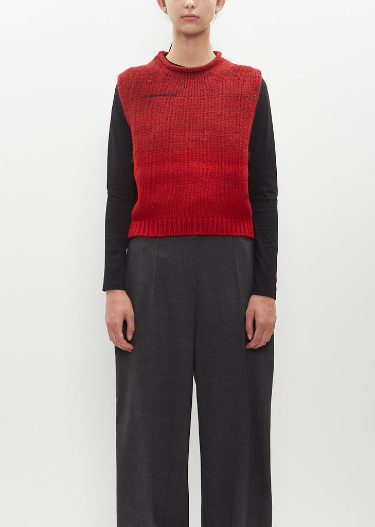 Klyde Sweater Vest — Red Melange