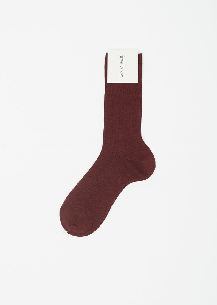 Wool Blend Socks — Plum