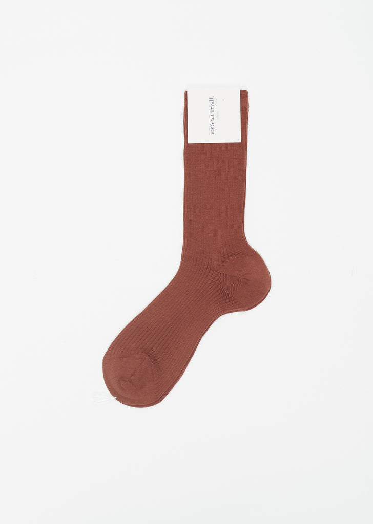 Wool Blend Socks — Terracota