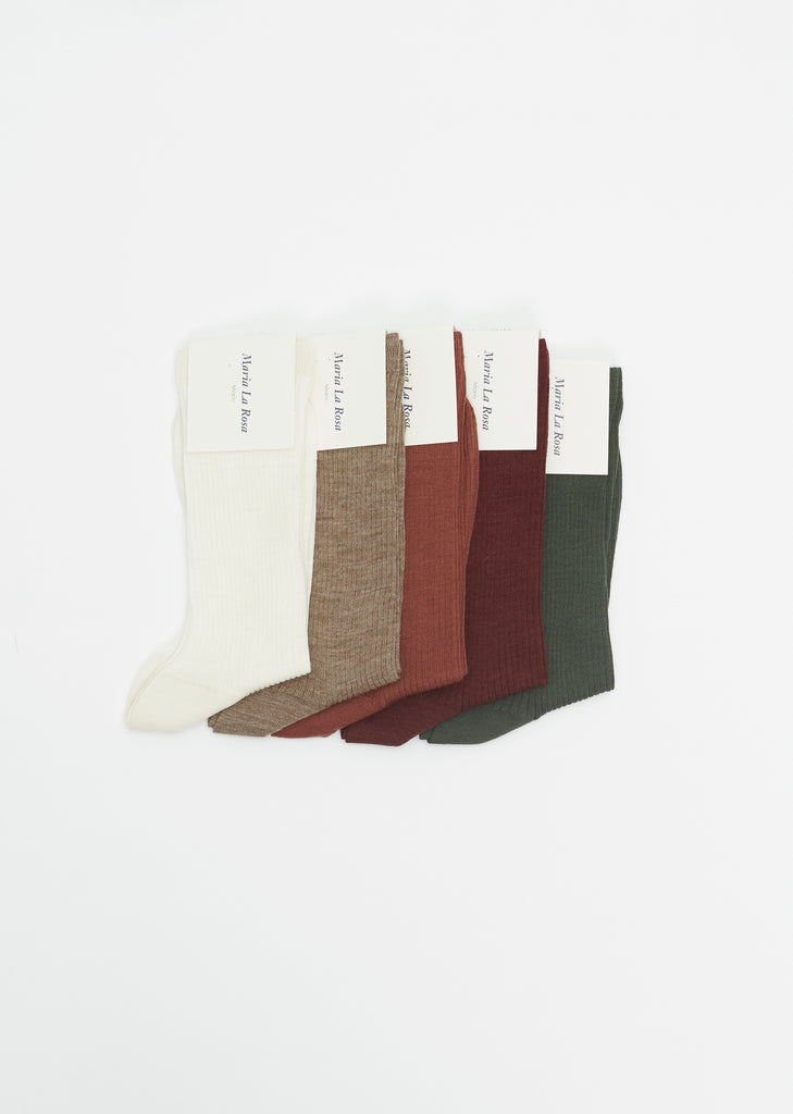 Wool Blend Socks — Dark Sand