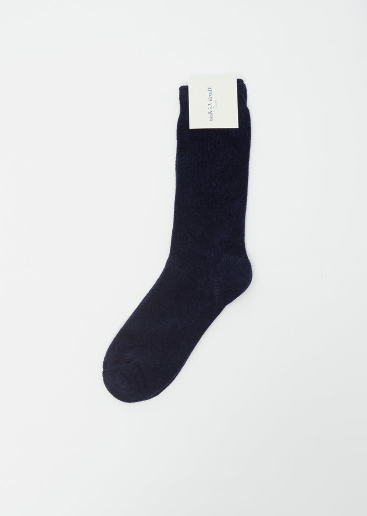 Velvet Socks — Navy