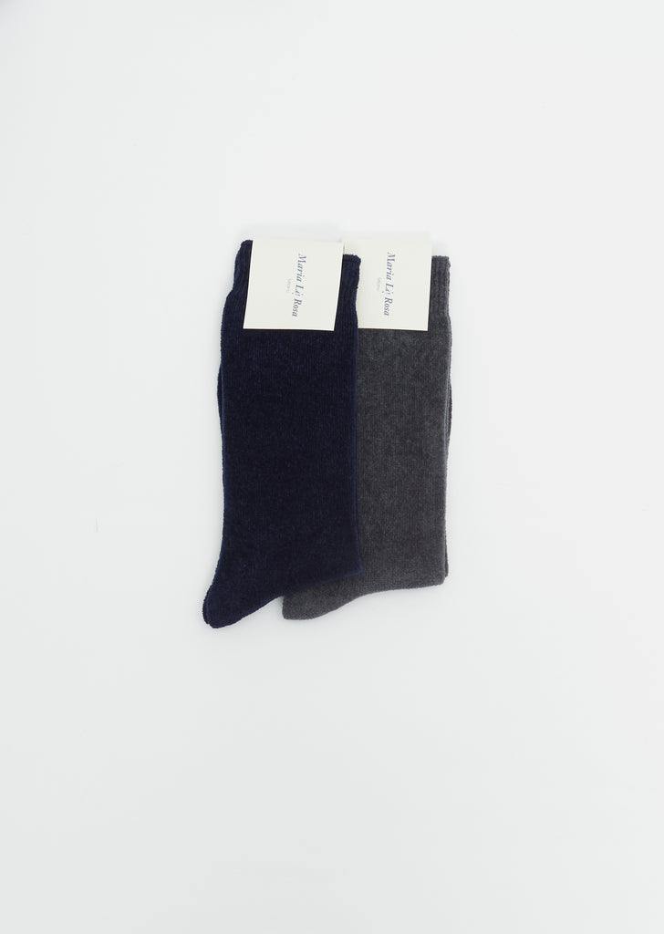 Velvet Socks — Navy
