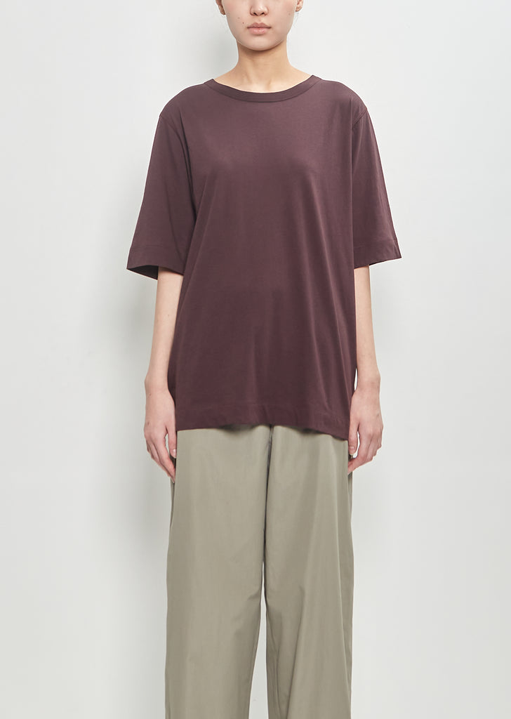 Cotton Hatro Short Sleeve T-Shirt — Burgundy