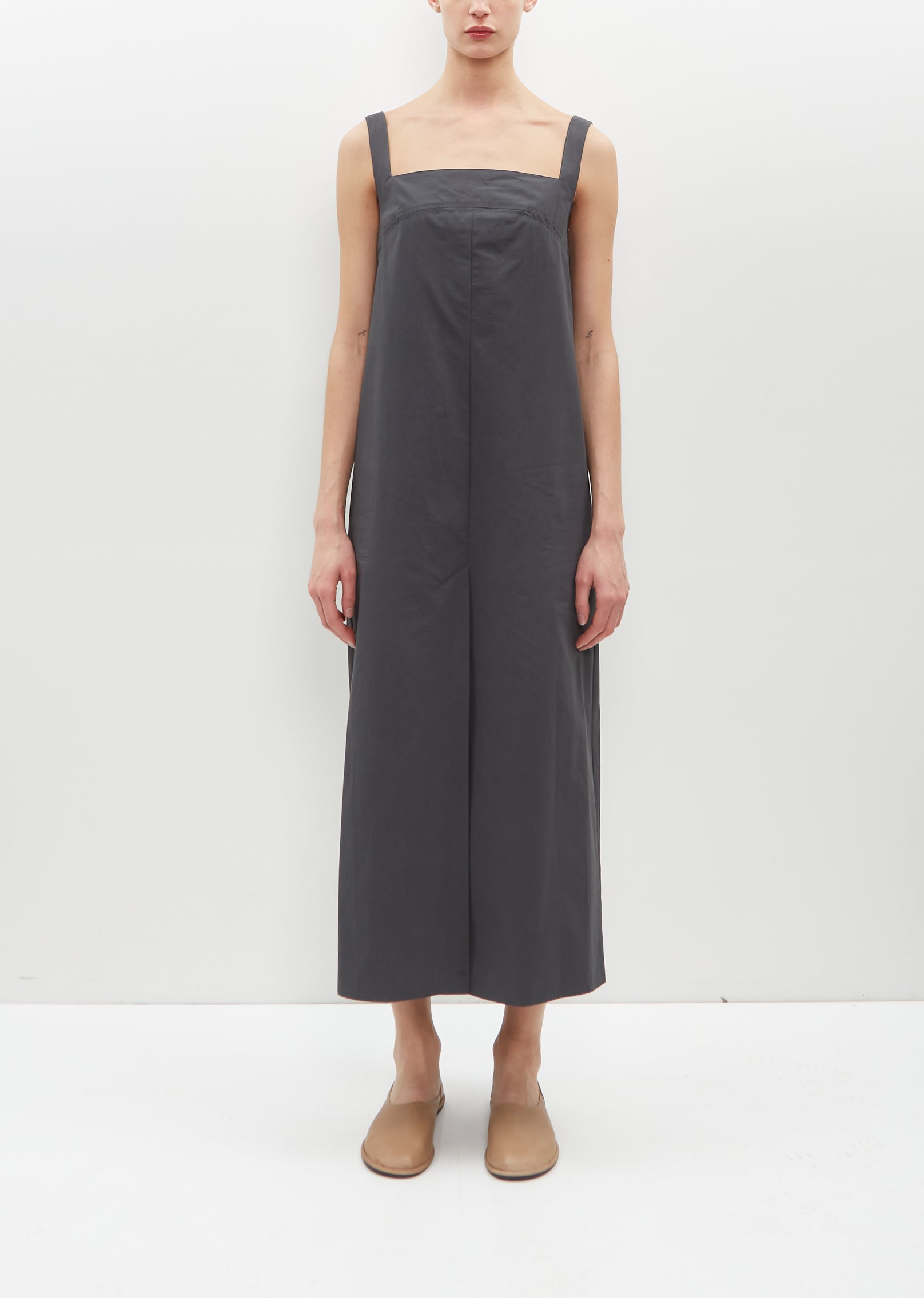 Makeen Poplin Dress — Iron Grey – La Garçonne