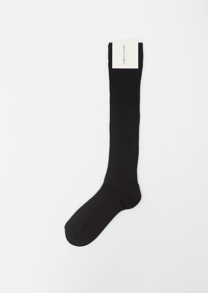 College Merino Socks — Black