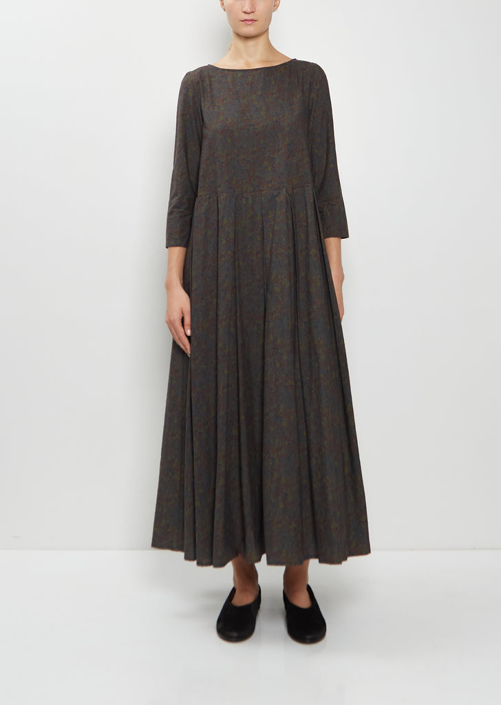 Cotton Floral Pleated Dress