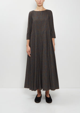 Cotton Floral Pleated Dress