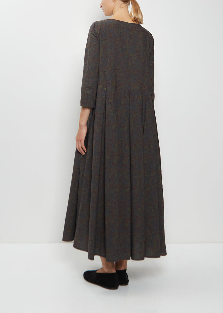 Cotton Floral Pleated Dress