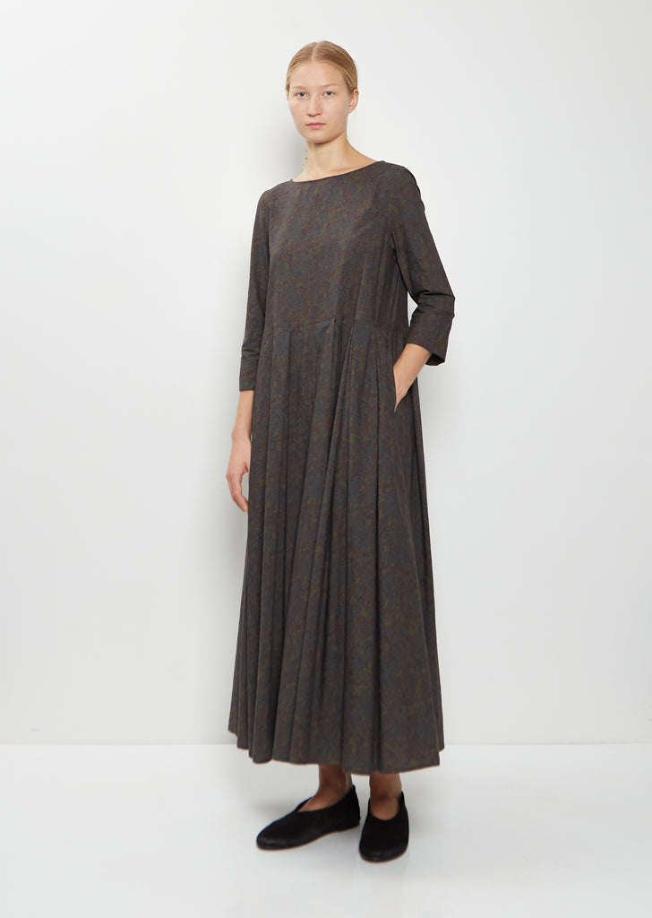 Cotton Floral Pleated Dress