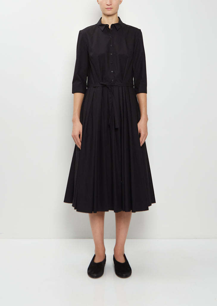Cotton Belted Pleated Dress
