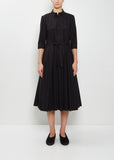 Cotton Belted Pleated Dress