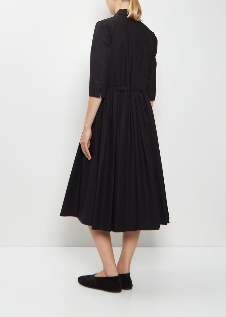 Cotton Belted Pleated Dress