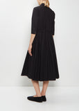 Cotton Belted Pleated Dress