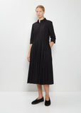 Cotton Belted Pleated Dress