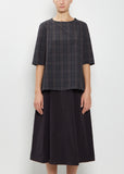 Cotton Tartan Round Neck Top