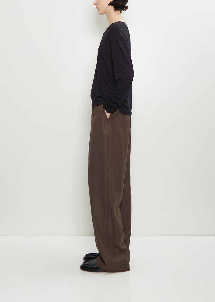 Ava Wool Blend Boat Neck Tee