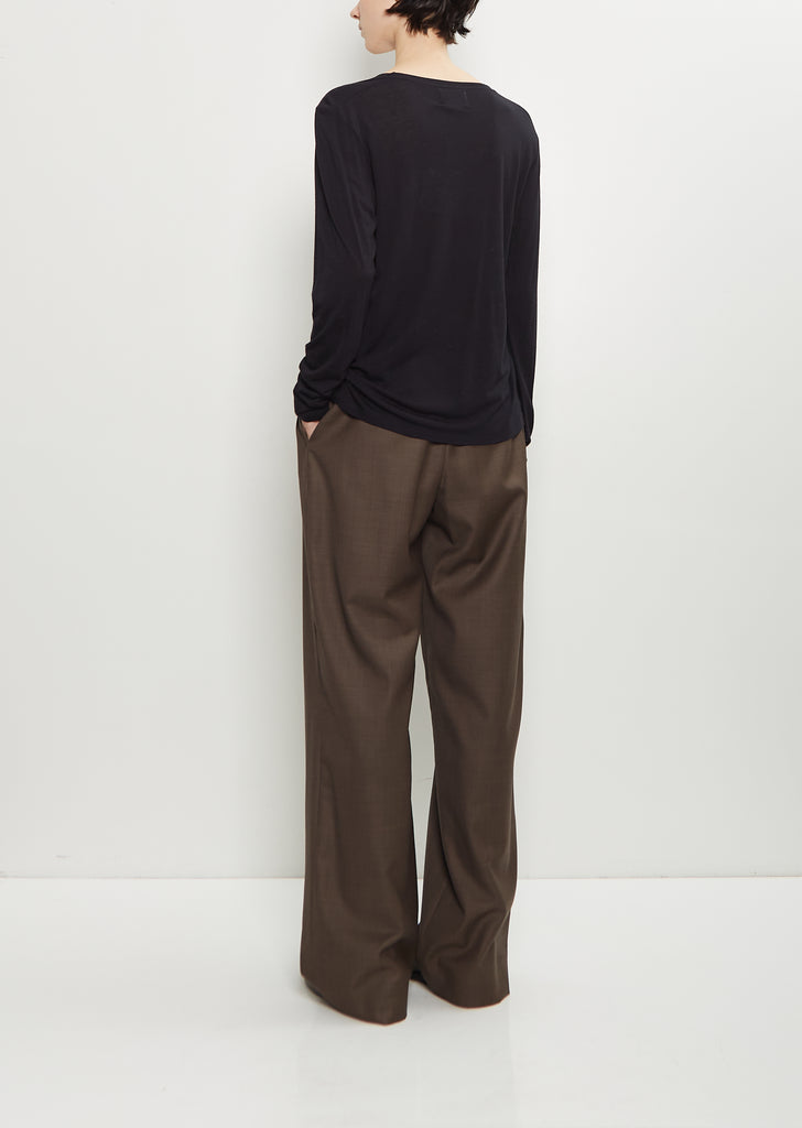 Ava Wool Blend Boat Neck Tee