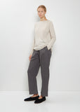 Linen Wool Wide Pull On Pant — Stone