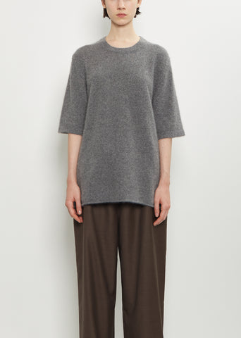 Raven Mercerized Wool Sweater — Anthracite Melange
