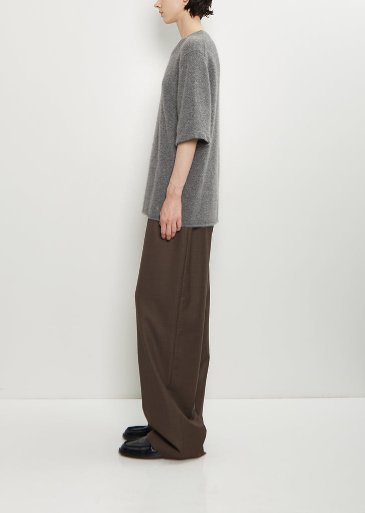 Raven Mercerized Wool Sweater — Anthracite Melange