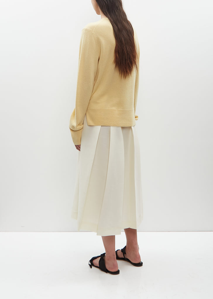 Cashmere Crewneck Sweater — Soft Yellow