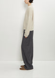 Tristan Mercerized Wool Yak Sweater — Stone Melange