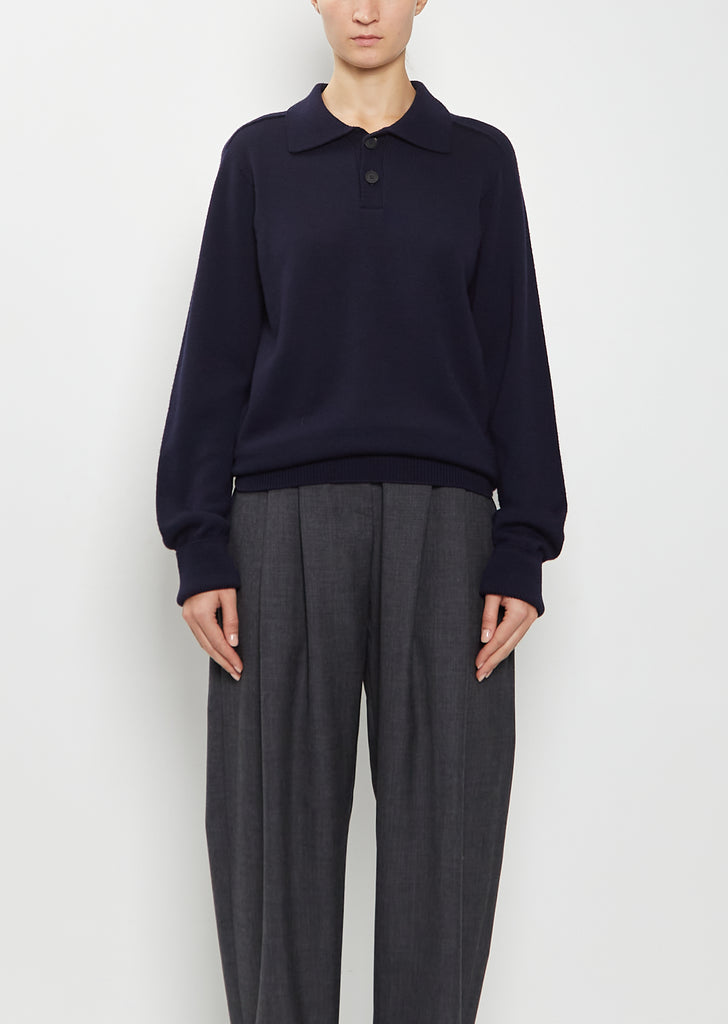Sark Merino Wool Polo Shirt Jumper
