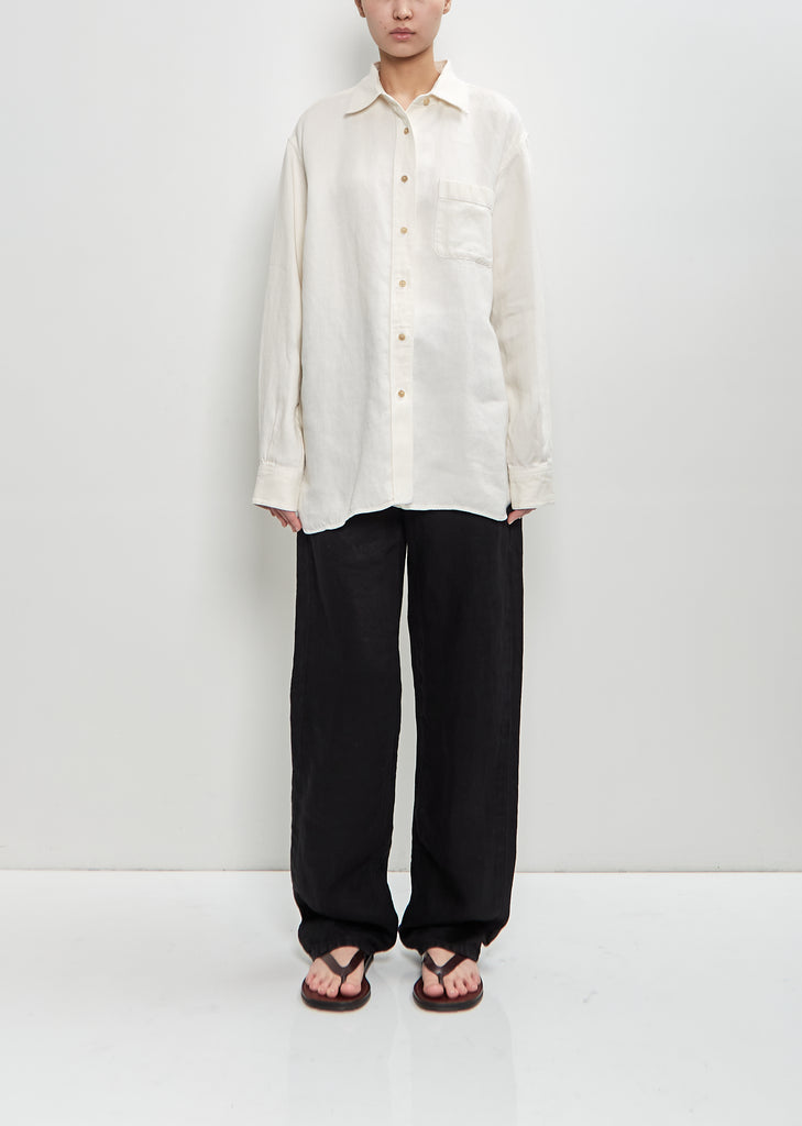 Linen Nesson Shirt — White