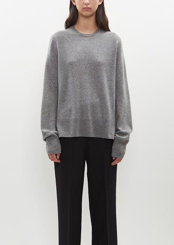 Cashmere Crewneck Sweater — Grey Mèlange