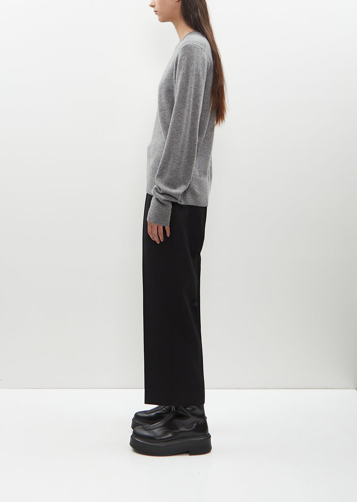 Cashmere Crewneck Sweater — Grey Mèlange