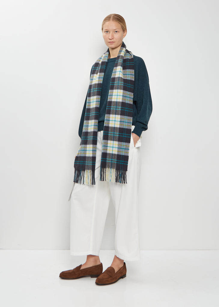 Cashayr Sutherland Cashmere Scarf — Light Blue Mallard