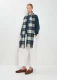 Cashayr Sutherland Cashmere Scarf — Light Blue Mallard